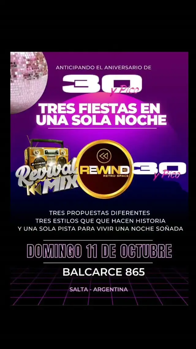 Flyer de Treinta y Pico